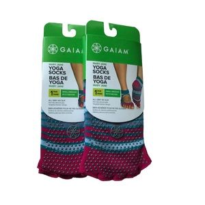 2 pair of Gaiam Mary Jane yoga socks small/medium